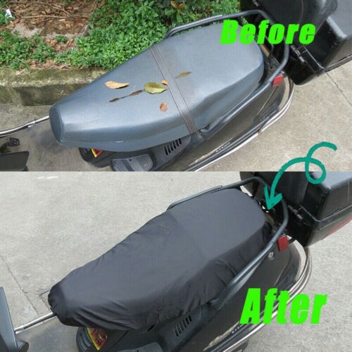 Motorcycle Rain Seat Cover Universal Flexible Waterproof Saddle Cover Black - Picture 7 of 50