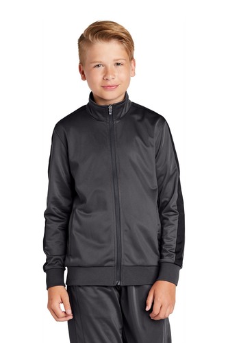 Sport-Tek Youth Tricot Track Jacket YST94 - Picture 4 of 6