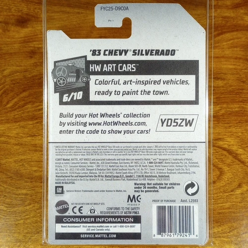 Custom Made Real Riders Hot Wheels '83 Chevy Silverado HW Art Cars Burgundy 2019 - Picture 3 of 3