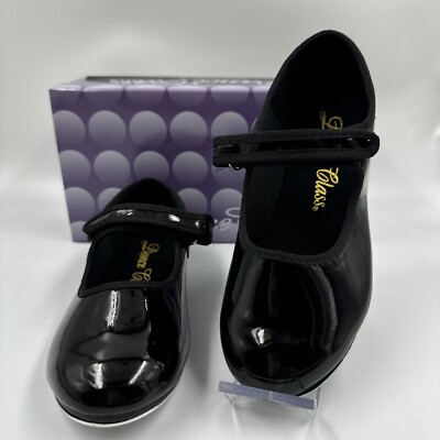 Dance Class Childrens Mary Jane Tap Shoe Black MJ101 Size