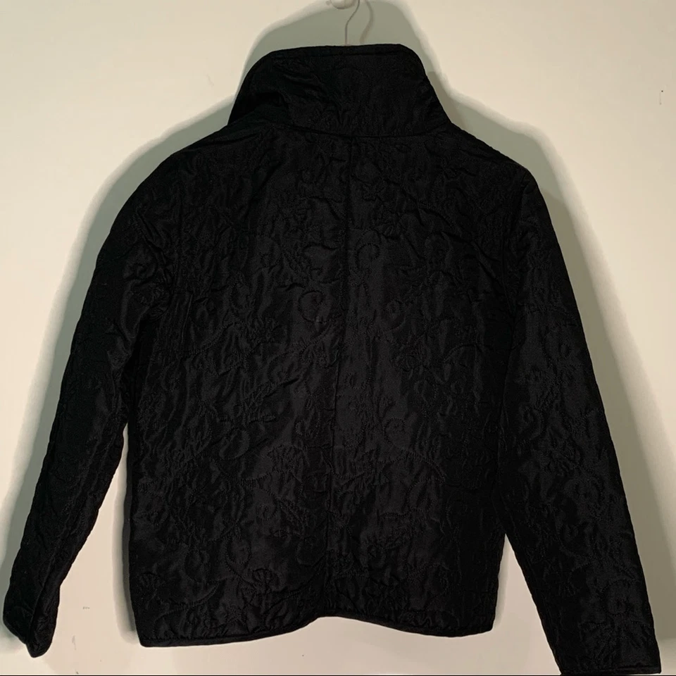 Abrigo chaqueta acolchada ligera negra Onque Casuals para mujer talla L cremallera frontal Foto 4 de 4