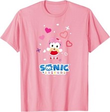 Sega Sonic the Hedgehog SONIC FRIENDS Amy Rose T-shirt Pink XL Size Unisex