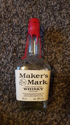 Makers Mark Whisky Flasche Zero Waste Hochzeit Basteln Upcycling Kunst Deko Glas