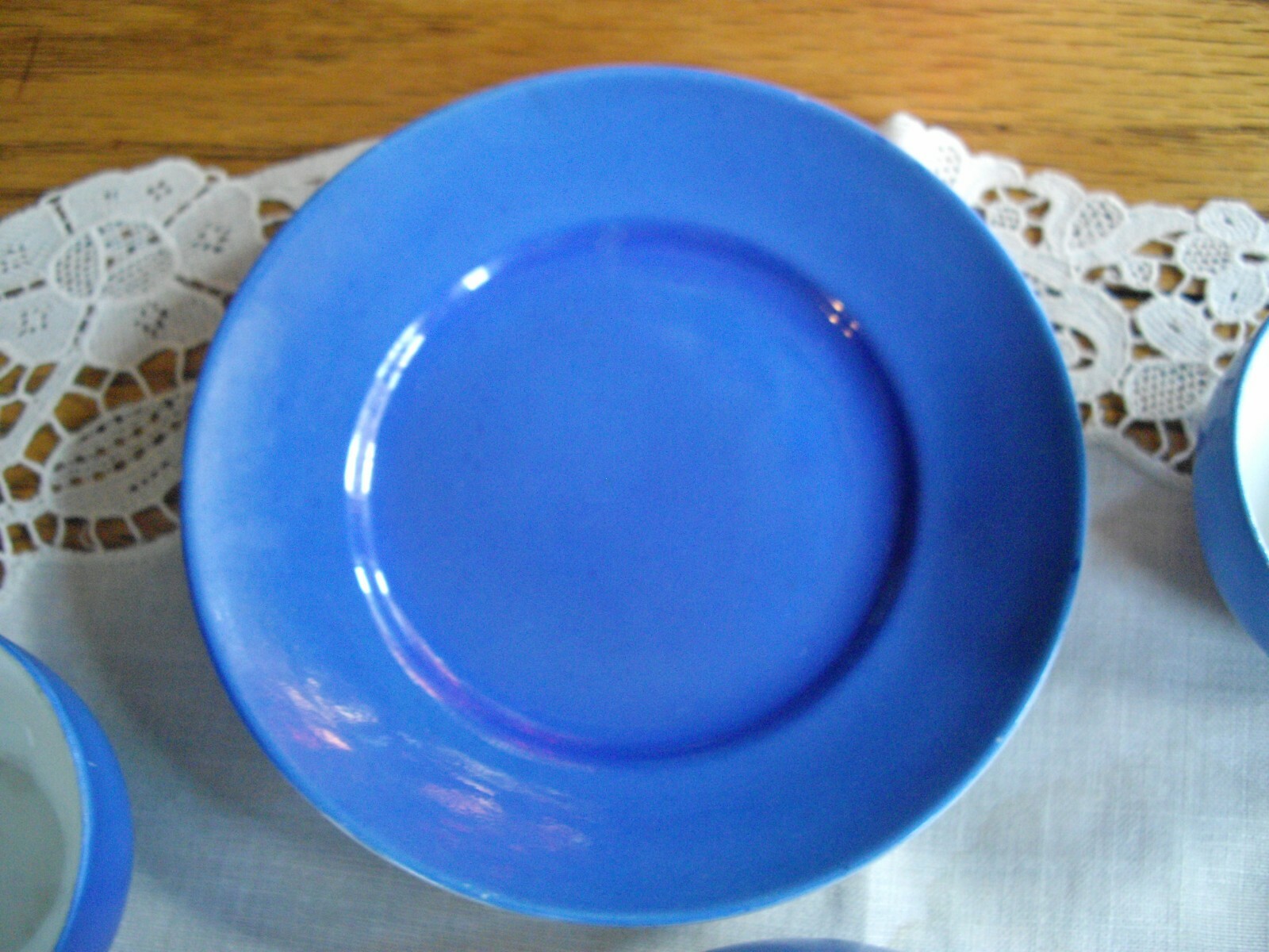 Vintage Meito China Doll BLUE Tea Set Japan 7 Piece set eBay