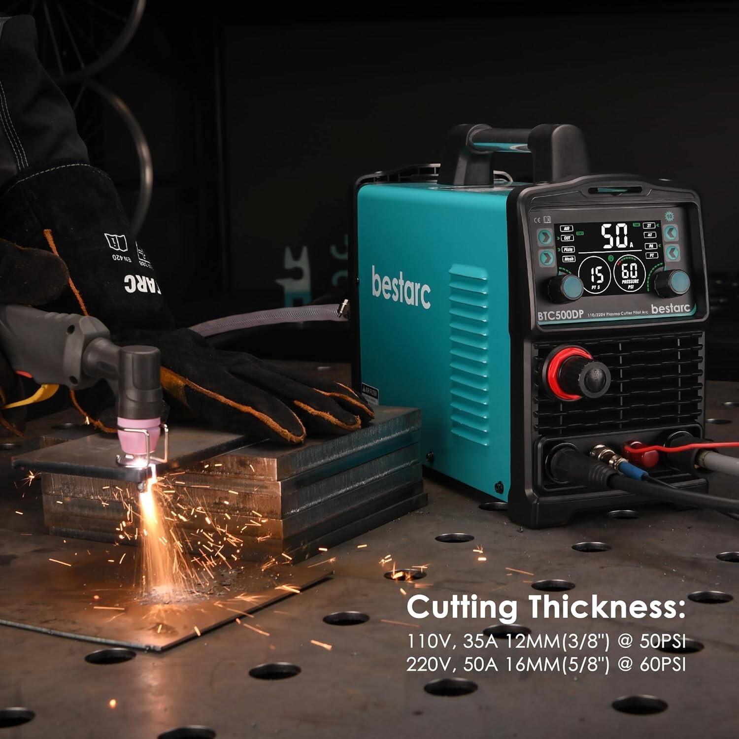Plasma Cutter, Pilot Arc [Air Sensor Technology] 110/220V BTC500DP 10th ...