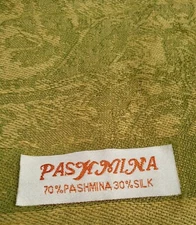 Green pattern pashmina wrap shawl scarf scarve