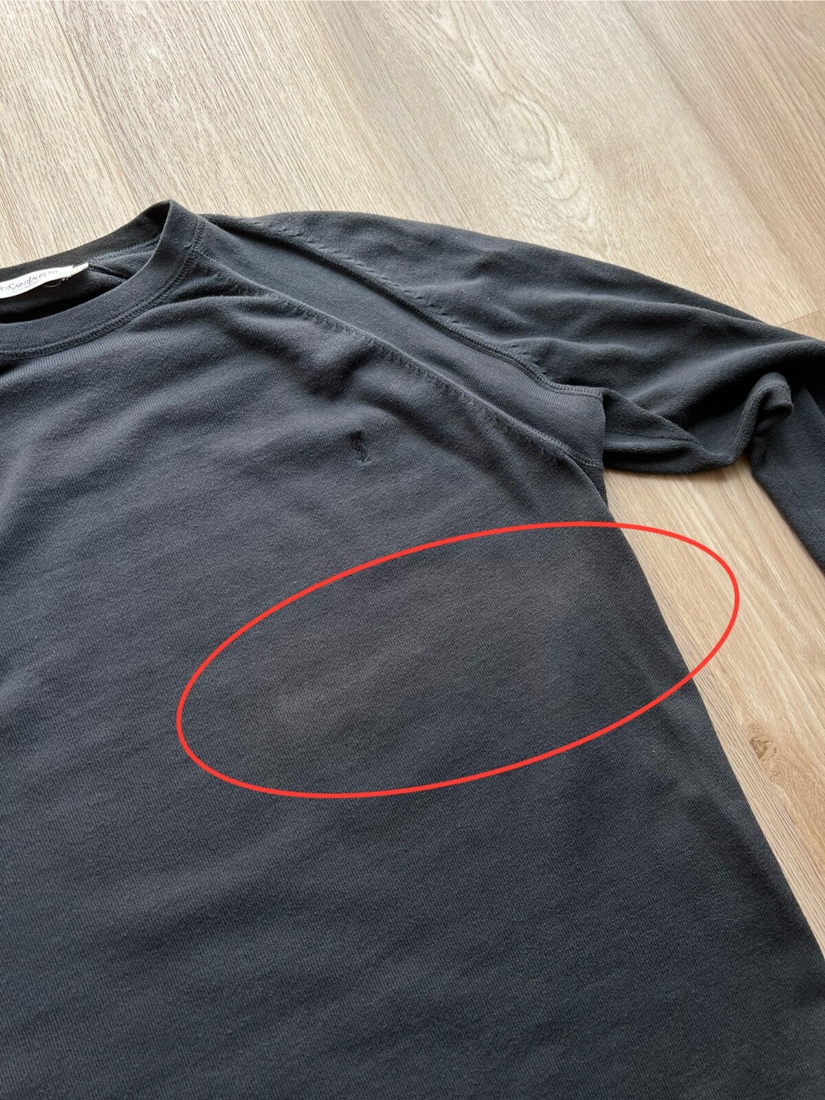 Maglione vintage Yves Saint Laurent YSL grigio cotone