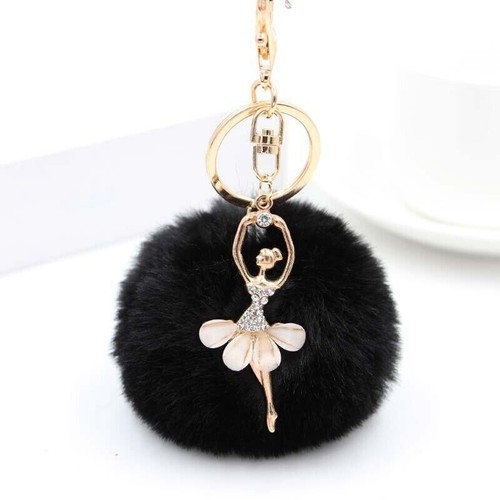 Cute Car bag Key Ring Fake Fur Key Chain Women Trinket Car keychain Jewelry Gift - Picture 9 of 35