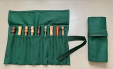 Turkey Hunting  Pot Call Striker Roll-Up/Pouch, Holds 9 Strikers, Hunter Green