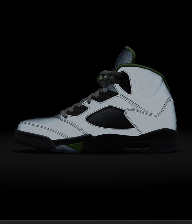 Nike Air jordan 5 retro Green Bean REFLECTIVE UK Size 6