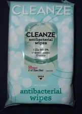 2 Pack Lot Of Cleanse Hand Sanitizing Wipes With Aloe 50Ct Package Antibacterial