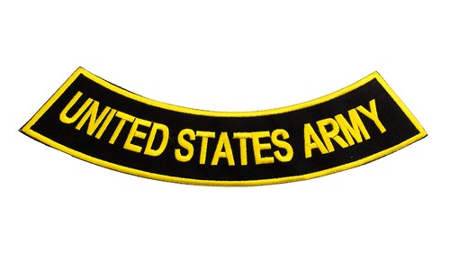 United States Army Bold Yellow Iron on Bottom Rocker Large Patch for ...