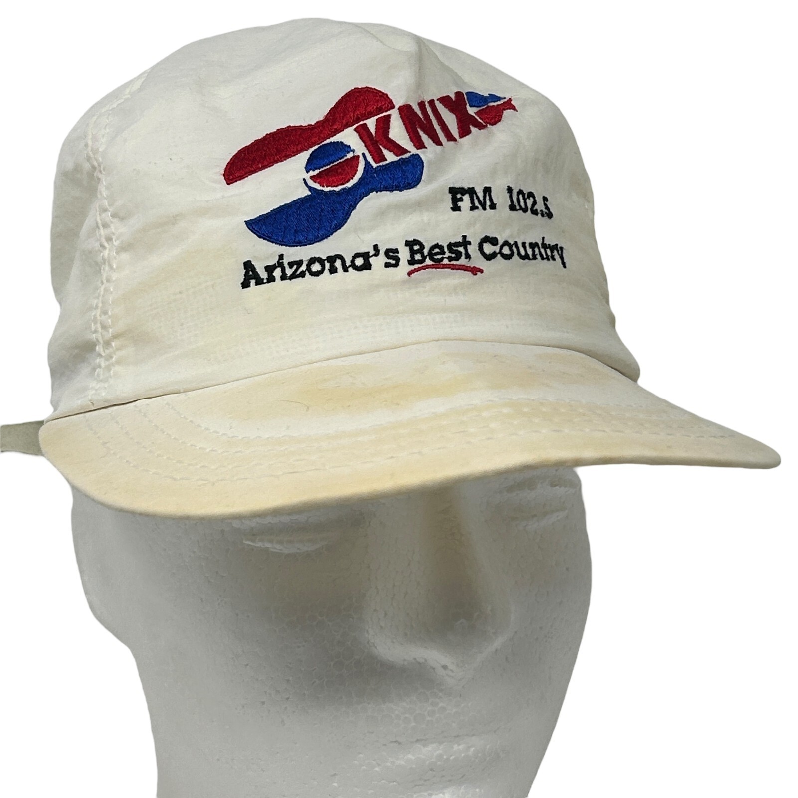 Vintage KNIX Arizona Country Radio Station Baseball Hat Cap Phoenix Music White