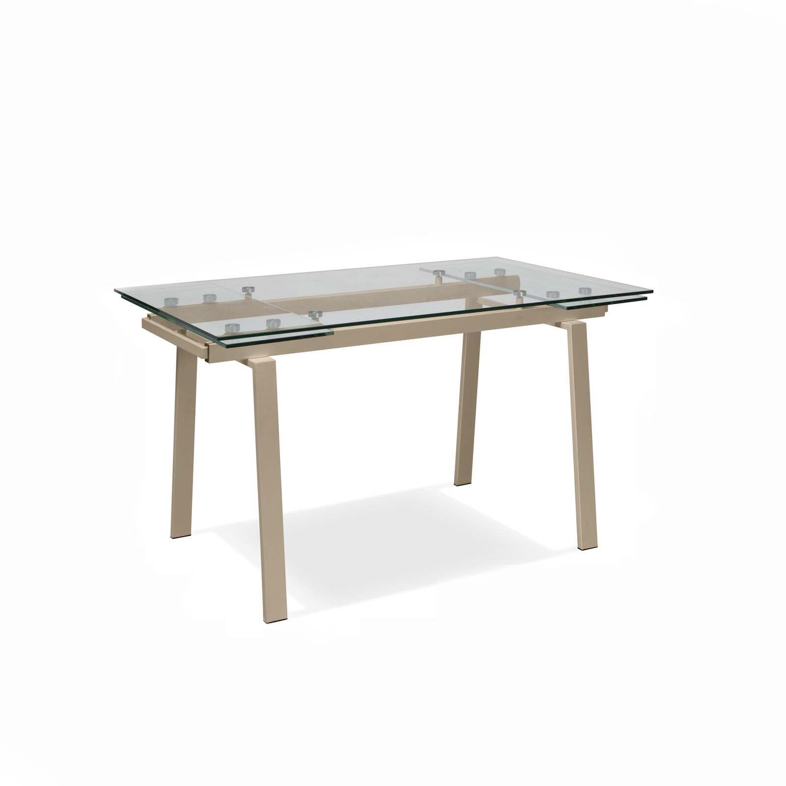 Tavolo Allungabile 140/200x80x76 cm in Vetro Temperato Tommy Trasparente