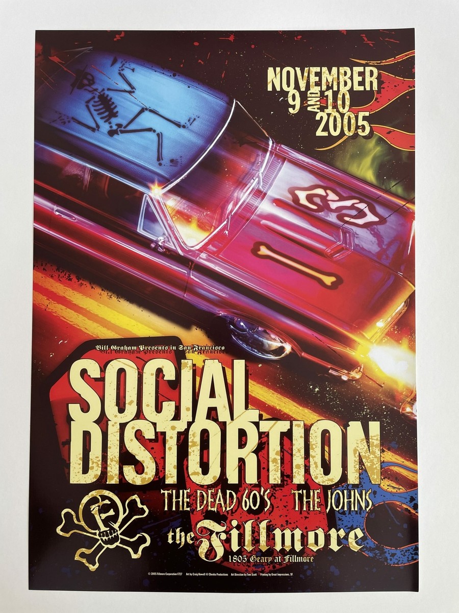 Social Distortion Concert Poster 2005 F-727 Fillmore | eBay