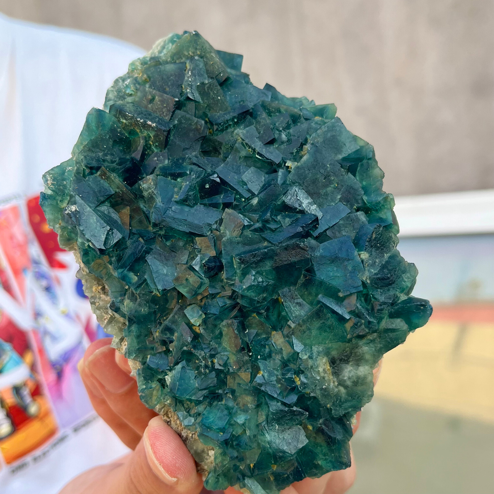 1.5LB natural super beautiful green fluorite crystal ore standard sample