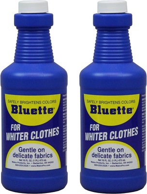 Bluette Laundry Bluing (2 Pack) - Detergent Whitener/Safe & Gentle... 