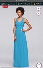 davids bridal bridesmaid dress mesh with open back size 8 New with tags.Not worn