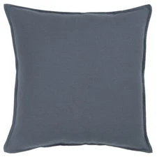 Rizzy Blue Single-Color Knife Edge Flat Transitional Throw Pillow Solid T05678