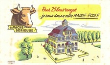 Buvard EFGE - G.Lalart - La vache sérieuse - Mairie-école