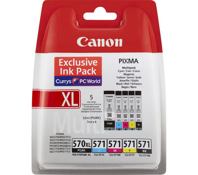 Canon PGI570XL 571 Tintenpatronen Multipack Schwarz Cyan Magenta Gelb MG7753 mg
