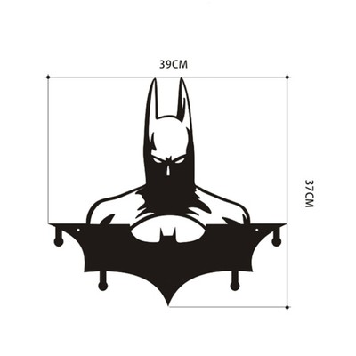 Clothes-hook Batman Stability Coat Shelf Key Hook Steel Hanger Organizer