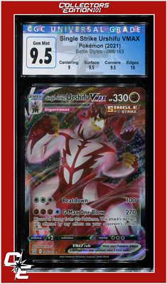 Battle Styles 86 Single Strike Urshifu VMAX CGC 9.5 - Subgrades | eBay