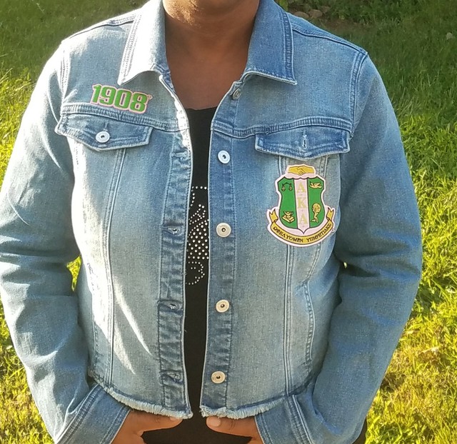 AKA Denim Jacket Medium (INC) Alpha Kappa Alpha eBay