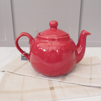 London Pottery Farmhouse rosa Teekanne mit Teeei Steingut Teekanne Geburtstagsgeschenk