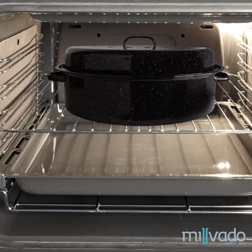 Roasting Pan With Lid, Thanksgiving Turkey Roaster Pan, Extra Large 20