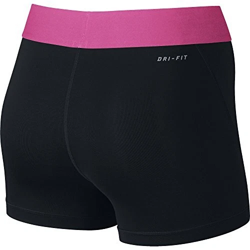 NIKE Women's Pro 3" Training Shorts, Black/Vivid Pink/White - Brand New-Unopened - Image 3 of 4