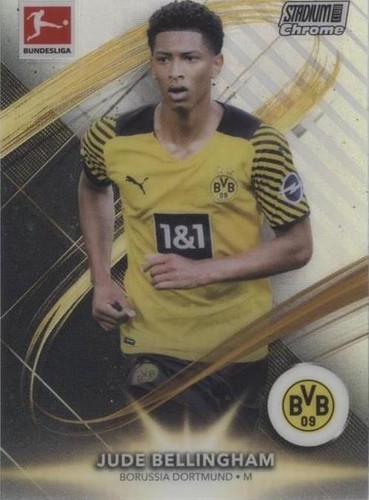2021-22 Topps Stadium Club Chrome #22 Jude Bellingham Blue Prism