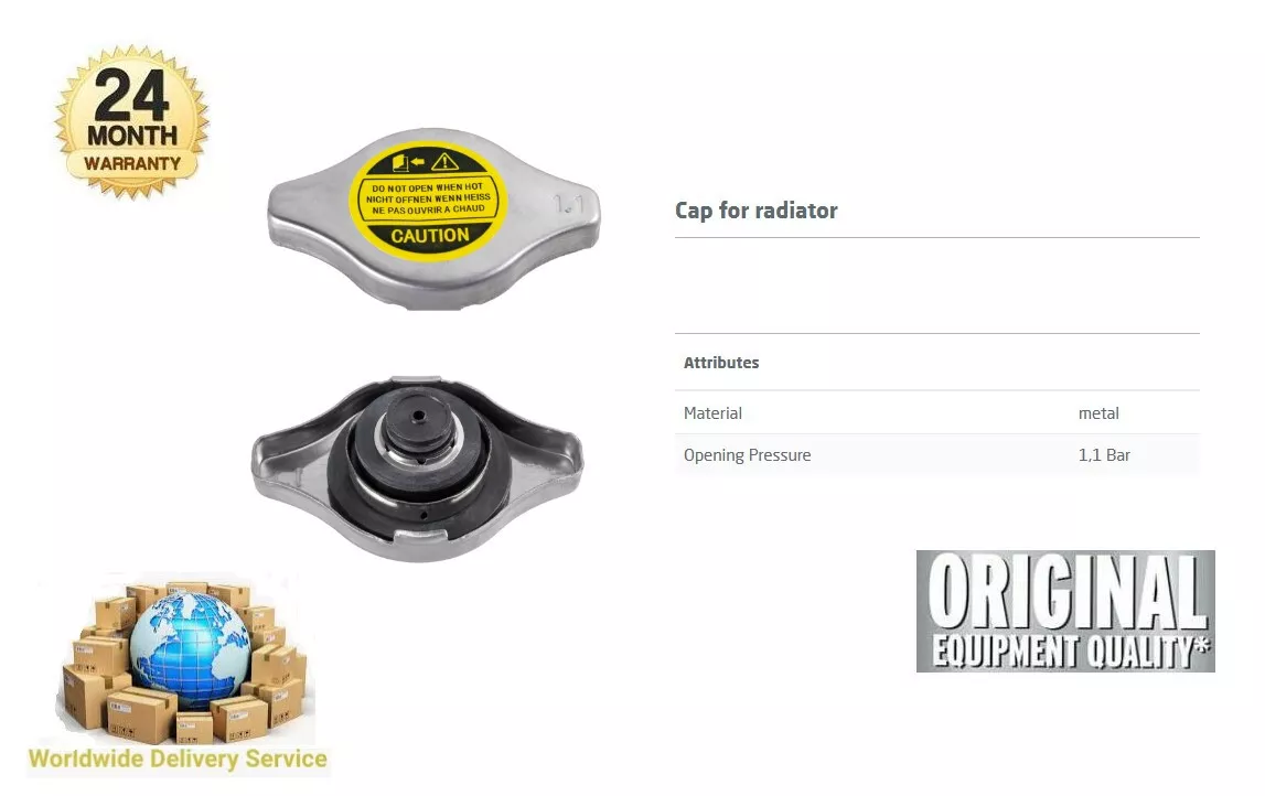Radiator clearance cap toyota