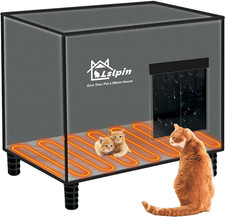 Large Indestructible Heated Cat House for outside Winter, Weatherproof  Elevate