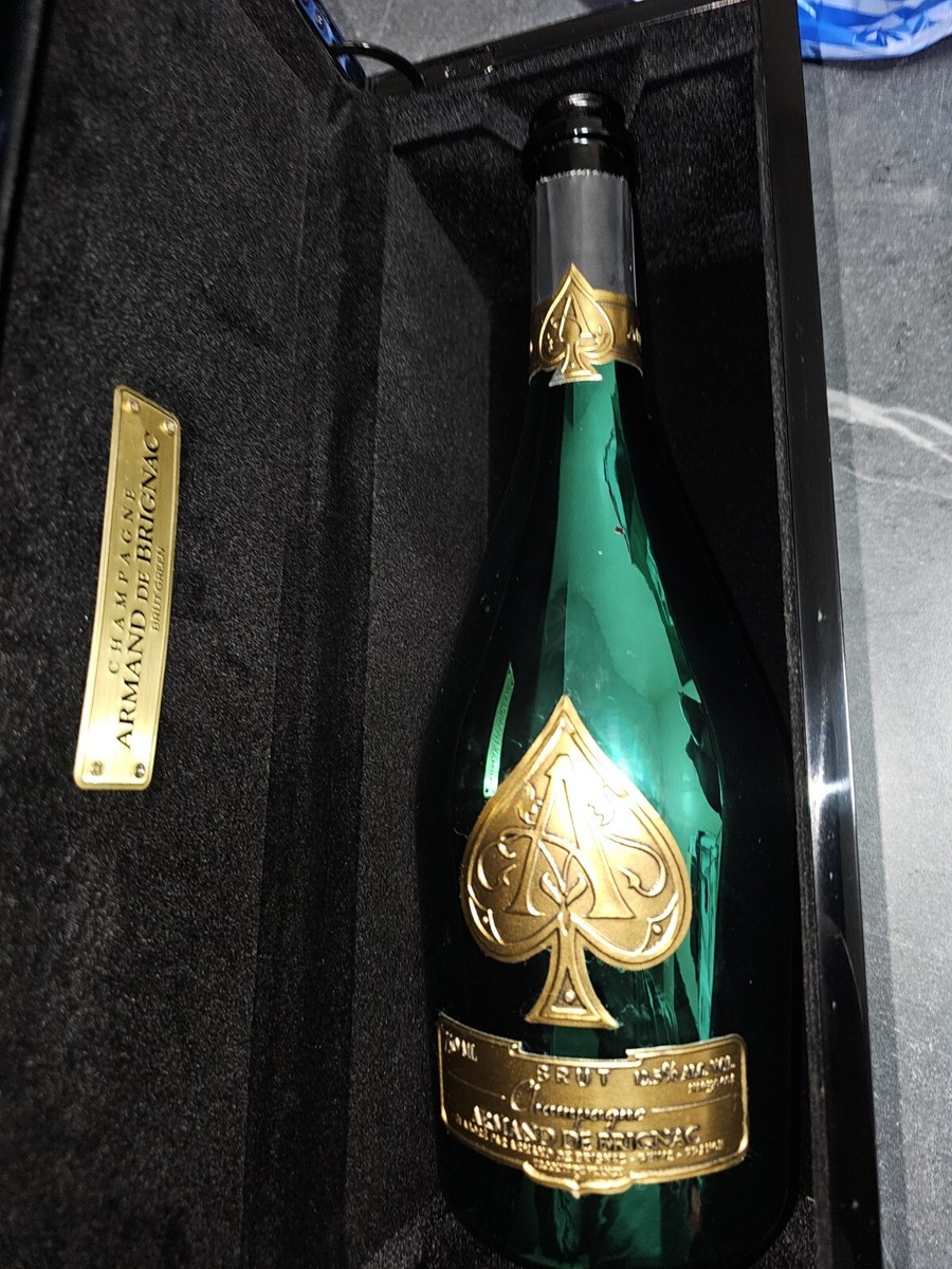 値下げ Armand de Brignac 2013 緑色ボトル 専用ボックス付 Armand de Brignac Ace of Spades Brut GREEN Champagne - Empty