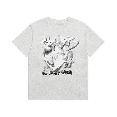 Travis Scott 2025 Utopia Vintage Letter Round Neck Short Sleeve Man Size S-XL