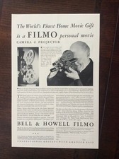 1932 vintage original print ad Bell  Howell Filmo Movie Cameras  Projectors