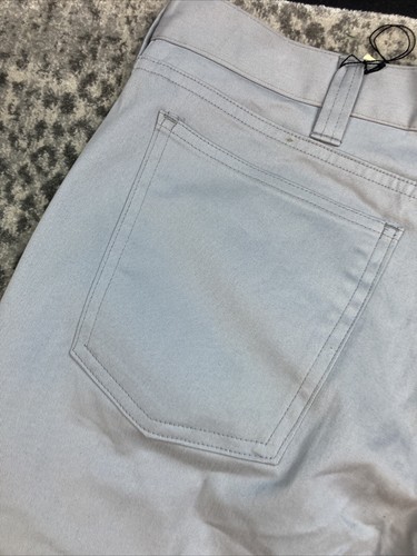Tom James Herren 34R Baumwolle Stretch Twill Hose Neu Mit Etikett Ungesäumt Hellgrau - Bild 18 von 19