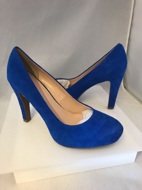 Franco Sarto Cicero Women's Blue Denim Suede PUMPS HEELS Shoes Size 10 ...