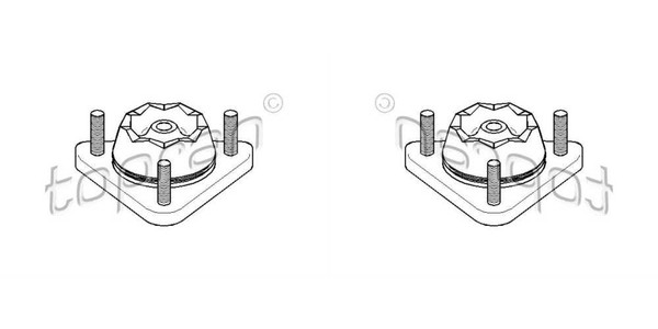 2X Topran FederbeinstüTzlager Domlager Vorne Links Rechts FüR Ford Transit Bus-image