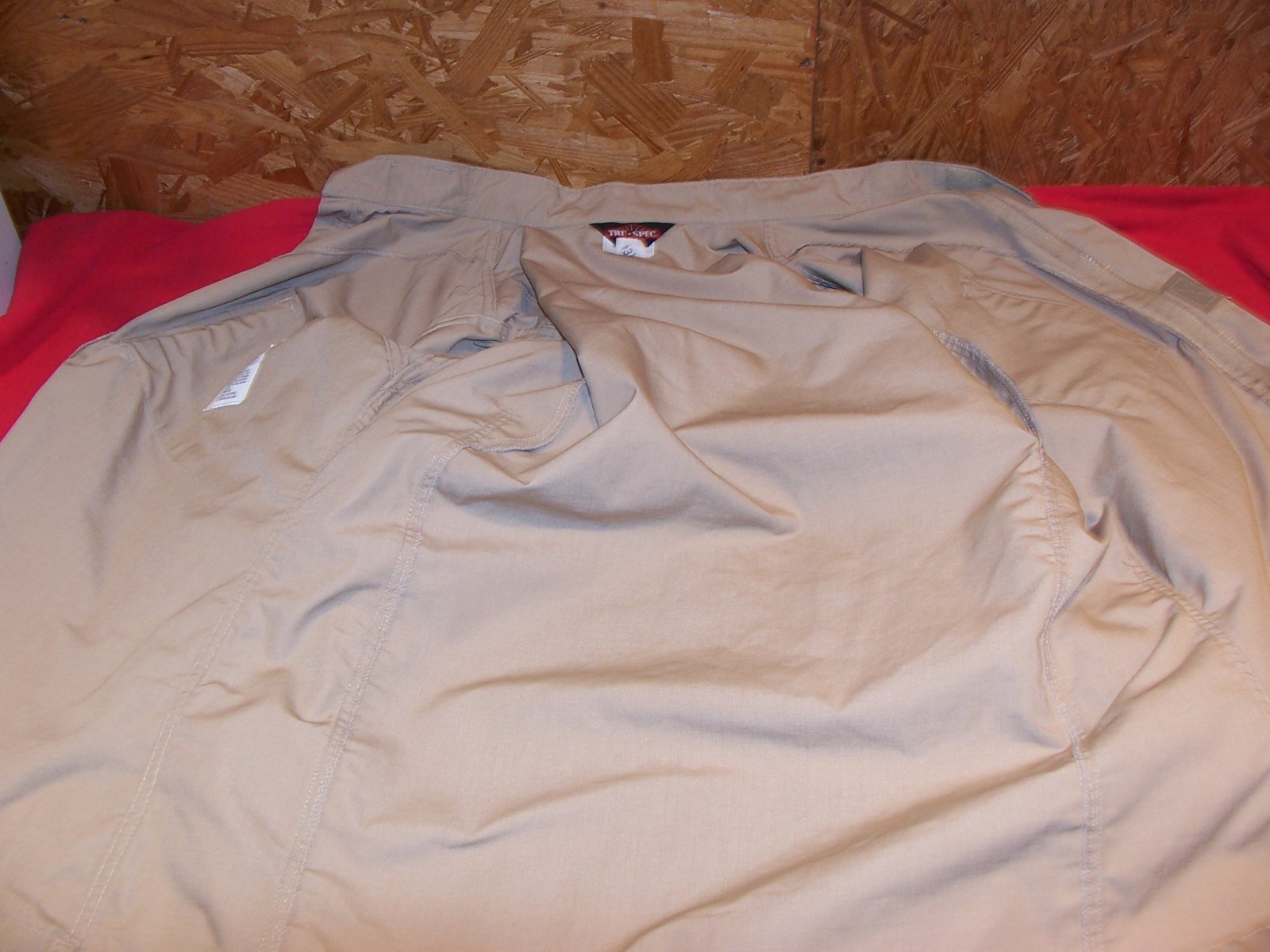 Large Long Tru-Spec Khaki Tan Shirt Jacket Tactical Response Uniform Ripstop L