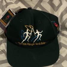 Coca-Cola Atlanta 1996 Olympic Torch Relay Green Cap Officially Licensed NEW