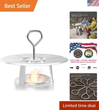 Heat Deflector for Solo Stove Ranger and Most 15" Fire Pit with Carrying Handle,