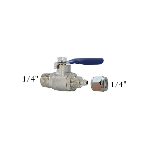 "Absperrventil Kugelhahn Absperrhahn 1/4\"AG X 1/4\" Schlauch Osmose Wasserspender"-image