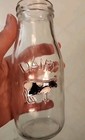 2 Vtg DAIRY GLASS JAR Milk Bottle COW EMBOSSED 9oz  Farmhouse Cow Color — photo 2