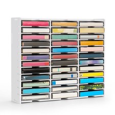 36 Slots Cassette Tape Storage Rack Desktop Audio Tape Organizer, Wall-Mounte...
