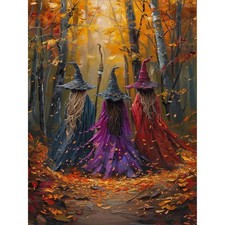 Witch Diamond Art Kits for Adults,Diamond Painting Kits for Beginner 5D Hal...