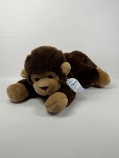 A A Flopsies Brown Monkey Plush Stuffed Animal 13 Tags Attached Quizzical
