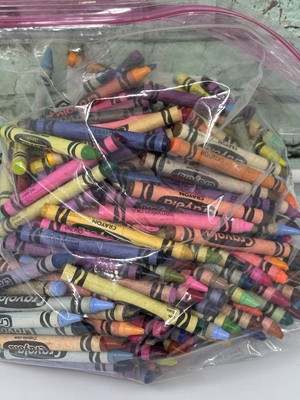 Lot of 100% Crayola Brand WHOLE WRAPPED Crayons Used 3 lbs Bulk Crafts Art