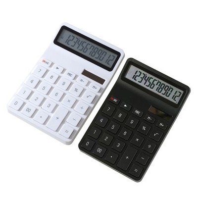 12 Digit Calculators Solar Power Desktop Calculator with Large Display